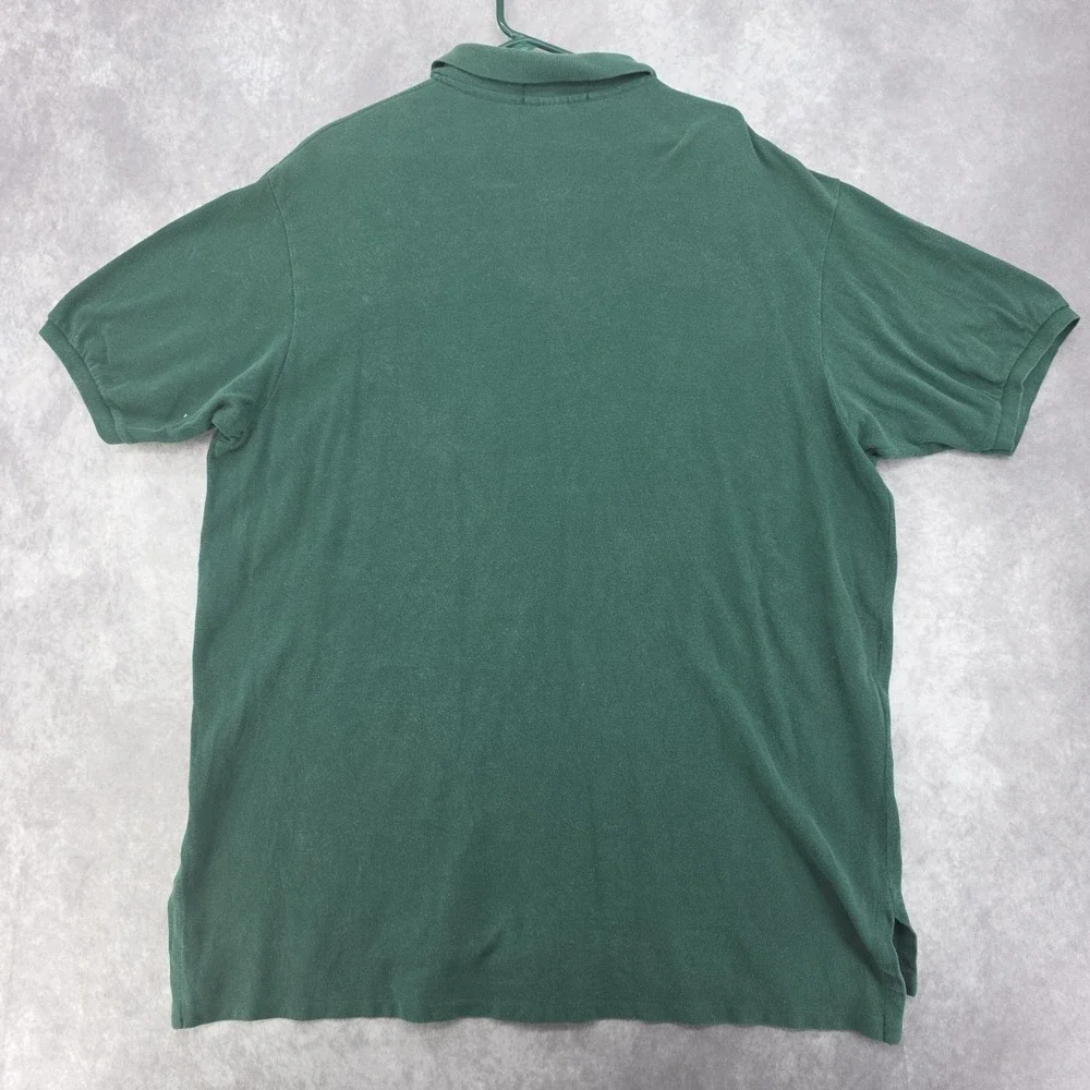 Vtg Polo Ralph‎ Lauren Short Sleeve Polo Shirt Mens XXL Green Preppy Made In USA